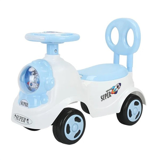Hot selling high quality cartoon children's toys sliding Spaceman Twister car with music lighting